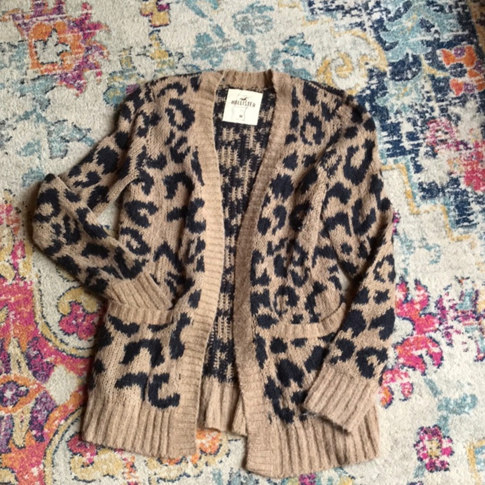 Hollister leopard sweater